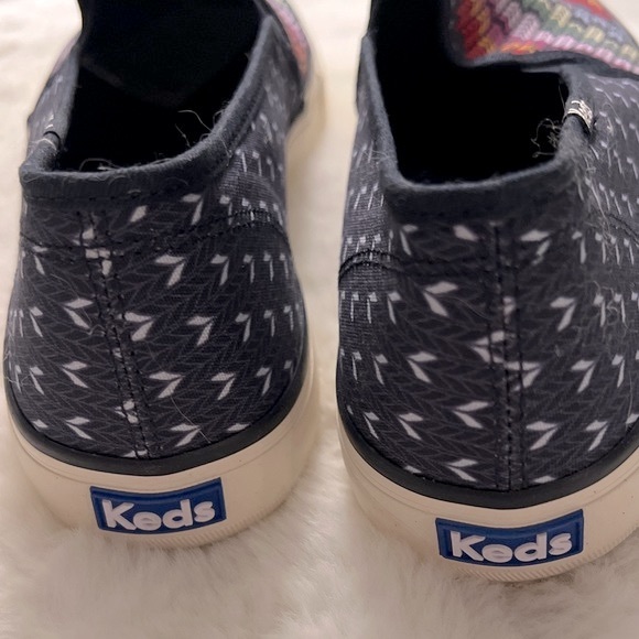NEW Keds Double Decker Fair Isle Slip on sneakers size WM 11 Navy - Picture 9 of 13